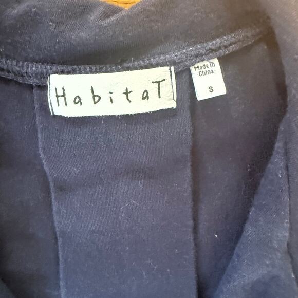 Habitat Clothes to Live In Women Sweatshirt Jacket S Snap Cotton Lagenlook Swing - Picture 3 of 9